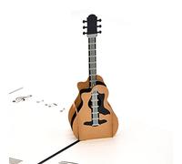 Medigy - Biglietti d'auguri pop-up 3D per la maggior parte delle Occastions (chitarra) (nero)