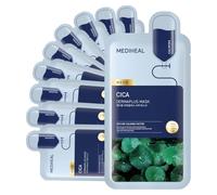 Mediheal Cica Dermaplus Maschera Derma Solutions From Nature 22 ml/10 pezzi - Idratante e lenitivo, adatta per pelli sensibili