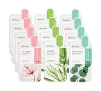 Mediheal Essential Hero - Maschera facciale coreana (collagene Tea Tree Madecassoside), confezione da 12, per la cura della pelle: idratante, lenitiva e imperfezioni