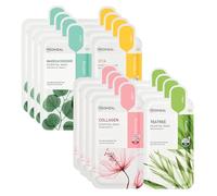 Mediheal New Essential Hero - Confezione da 16 maschere per il viso (collagene Tea Tree Madecassoside Vita), combinazione di maschere coreane per la cura della pelle Kbeauty Korean Glass Skin