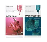 Mediheal - Rose PDRN Essential Mask - 10pcs & Madecassoside Essential Mask - 10pcs Set