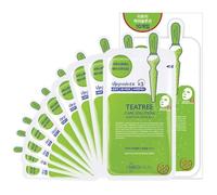 Mediheal Teatree Care Solution Essential Mask EX. 10 Maschere - Pacchetto maschera lenitiva per la pelle e controllo del sebo per pelli grasse sensibili, la maschera in tessuto n. 1 in Corea
