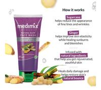 Medimix Ayurvedic Natural Glow Face Wash con canna da zucchero e zenzero - 10...