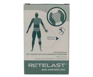 Medinet RETE TUBOLARE RETELAST ELASTICA PRETAGLIATA BIANCA BABY OMBELICALE 4 PEZZI