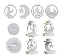 Medio Orientale Supporto Stampi in Silicone Stella Candeliere Gessi Gessi Ornamento 3D Candeliere Silicone Medio Oriente Holder Stampi