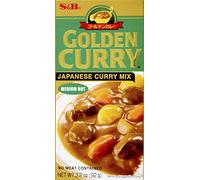 Medio piccante - Curry dorato - Salsa al curry medio piccante - Perfetto per i tuoi piatti asiatici - Compatibile con SandB - 92g