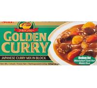 Medio piccante - Curry dorato - Salsa al curry piccante media - Perfetta per i tuoi piatti asiatici - Compatibile con S&B - 220g