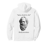 Mediocrate: Meh, Questo farà - Lazy Greek Logic Sloth Wisdom Felpa con Cappuccio