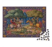 Medioevo Hunting Illuminated Manuscripts, Puzzle Sostenibili Con Motivi Per Adulti Da Gioco in Legno Di Alta Qualità 1000pcs (75x50cm)