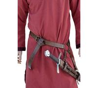Medioevo spada cintura in pelle marrone - Medioevo spada titolare con cintura di Battle Merchant