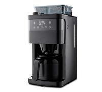 MEDION Caffettiera con macinacaffè e caraffa thermos (1 litro, max. 8 tazze, 8 impostazioni di macinatura, max. 1000 watt, timer, display a LED, arresto di gocciolamento, filtro permanente, MD19911)