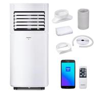 MEDION Condizionatore Portatile Smart P701 (7000 BTU 3-in-1, raffreddamento, ventilazione, deumidificazione, WiFi, modalità notturna, schermo a LED, con telecomando e kit installazione, MD 37672)