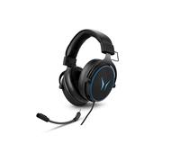 MEDION ERAZER Mage P20 Gaming Headset (cavo da 240 cm, over ear, microfono flessibile e staccabile, telecomando, illuminazione RGB, audio da 3,5 mm, USB, chip audio ES9260Q)