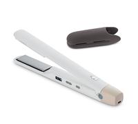MEDION HS2 Piastra cordless con display (indicatore di temperatura e batteria, 5 impostazioni di calore regolabili, piastre riscaldanti flessibili in ceramica/tourmalina con sensore di temperatura