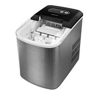 MEDION Macchina per cubetti di ghiaccio (2,2 litri, 6-12 minuti, 2 dimensioni selezionabili per i cubetti di ghiaccio, autopulente, acciaio inossidabile, MD17739)