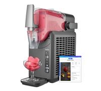 MEDION Macchina per granite (capacità 2,6 L, contenitore 1,9 L, slush maker per bevande, 5 modalità, tempo di preparazione 30-60 min, compressore), MD12090, argento