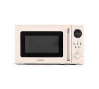 MEDION retro microonde (20 litri, circa 800 watt, 5 impostazioni microonde, 8 programmi automatici, display digitale, funzione scongelamento, compatto, MD15000) beige