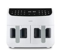 MEDION P20 XXL Friggitrice ad aria a doppia camera (8,7 L, Airfryer, 2.600 W, 10 programmi automatici, 2 cassetti, finestra visiva, Dual Cook & Sync Finish) opaco