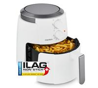 MEDION P30 L Friggitrice ad aria calda (4,7 litri, friggitrice ad aria, 1500 watt, funzionamento semplice, frittura senza olio, timer 60 minuti, fino a 200° C, rivestimento antiaderente, MD13020)