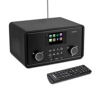 MEDION P85027 Internet radio (DAB Plus, radio FM, Spotify Connect, WLAN, Bluetooth, streaming, equalizzatore, display a colori, USB, AUX, sveglia, funzione snooze, sleep timer) nero