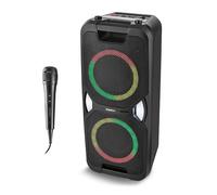 MEDION PE-1 Pure Partybox (batteria, con microfono, altoparlante Bluetooth portatile, grande carillon musicale, diversi effetti di luce, altoparlanti per feste con karaoke, 2 porte microfono, AUX