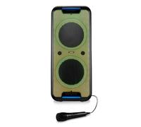 MEDION PX-1 Plus Cassa Party (batteria, con microfono, altoparlante Bluetooth portatile, jukebox, effetti luce, karaoke, 2 ingressi microfono, AUX, USB)