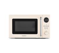 MEDION retro microonde (20 litri, circa 800 watt, 5 impostazioni microonde, 8 programmi automatici, display digitale, funzione scongelamento, compatto, MD15000) beige