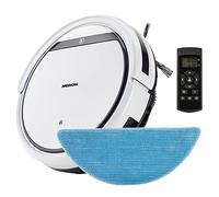 MEDION Robot aspirapolvere con funzione mopping E32 SW (robot aspirapolvere 2in1 ottimizzato per pavimenti, piastrelle, peli di animali domestici, soggetti allergici, telecomando