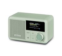 MEDION S66822 Mini radio DAB+ portatile con Bluetooth (batteria ricaricabile, display a colori oscurabile, antenna telescopica, sleep timer, sveglia, snooze, AUX, USB-C) verde
