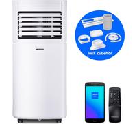 MEDION Smart Mobile Air Conditioner con tubo di scarico dell'aria P901 (9000 BTU, mobile, incl. sigillatura finestre, fino a 32m², 3in1, raffreddamento, deumidificazione, ventilazione, app e controllo