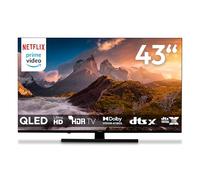 MEDION TV 43 pollici (108 cm) QLED Google TV 4K (Dolby Vision HDR, DVB-T2 HD, DVB-C, DVB-S2, HEVC, Netflix, Prime Video, Disney+, Dolby Atmos, DTS X, Smart TV, PVR, Bluetooth, MD 843700)