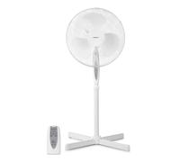 MEDION Ventilatore a piantana con telecomando E10 SF, tre velocità, potenza 45 watt, 36 cm, funzione girevole, oscillazione, altezza regolabile, MD18795, bianco