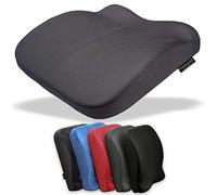 Medipaq Cuscino per seduta in memory foam, 1 cuscino in memory foam per migliorare la postura, cuscino per sedile per ufficio e sedile auto, cuscini per sedia a rotelle, traspirante in rete 3D, grigio
