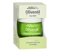 Medipharma Cosmetics Olivenol Eye Balm - Crema Contorno Occhi Antirughe 15 ml, Idratante e Nutriente per Borse e Occhiaie con Acido Ialuronico, Olio d'Oliva, di Mandorle e Rodiola Rosea, Donna e Uomo
