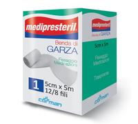 BENDA DI GARZA MEDIPRESTERIL 12/8 FU M5X5CM 12/8 FILI