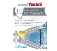 Medipresteril Contenitore per urina e provetta sottovuoto - Kit sterile per analisi, 120 ml e 10 ml