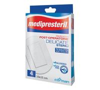 Medipresteril Medicazione Post Operatoria Delicata Misura 10 x 15 cm, 4 Pezzi