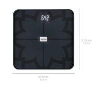 medisana BS 450 connect Bilancia digitale per il corpo, Bilancia personale, Bilancia per la massa grassa con app, Misurazione della massa grassa, Della massa muscolare e del peso osseo, Nero