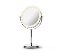 Medisana CM 844 Specchio trucco con ingrandimento, specchio bagno con luce, batteria ricaricabile, luce LED a regolazione continua e 2 superfici a specchio rotanti con e senza ingrandimento 7x