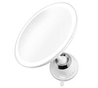 Medisana Cm 850 Specchio Cosmetico con Illuminazione a Led, Specchio per Trucco con Ingrandimento 5 Volte, Potente Ventosa per Un Pratico Montaggio a Parete, Bianco, Diametro di 19 Cm