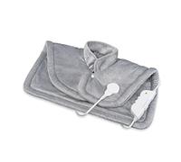 medisana Hp 622 Cuscino Riscaldante per Collo e Spalle, Mantella Riscaldante Elettrica, Protezione Contro il Surriscaldamento e Spegnimento Automatico, 6 Livelli di Temperatura, Lavabile, Grigio