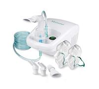 medisana IN 500 inalatore, nebulizzatore a compressore con boccaglio e maschera per adulti e bambini, per raffreddori o asma con accessori extra e tubo lungo, white, larga
