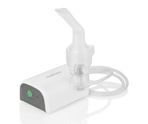 medisana IN 600 inalatore, nebulizzatore a compressore con boccaglio e maschera per adulti e bambini, per raffreddore o asma con batteria ricaricabile via micro USB
