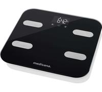 medisana BS 602 connect, Bilancia pesa persona digitale con W-Lan o bluetooth fino a 180 kg misura il grasso corporeo, l'acqua corporea, la massa muscolare, il peso osseo con Smartphone App