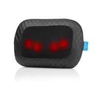 medisana MCG 800 Cuscino da massaggio in gel, funzione riscaldamento, 4 teste rotanti per massaggio in gel, funzione luce rossa, con fissaggio alla sedia, per collo, spalle, schiena e gambe