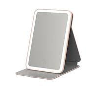 medisana CM 400 specchio cosmetico con luce, specchio per trucco con luce LED, specchio da tavolo con batteria ricaricabile in formato piccolo, pieghevole e portatile, ottimo per viaggi e spostamenti