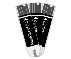 Medisana Strisce Reattive per la Determinazione del Glucosio Nel Sangue, per Meditouch e Meditouch 2, Facili Da Usare, Misurazione Precisa, Rilevamento del Riempimento Insufficiente Incluso, 50 Pz