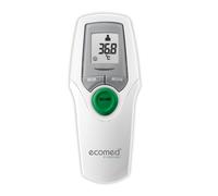 ecomed TM-65E Termometro clinico, Senza contatto, A infrarossi, Termometro preciso per la fronte, Per neonati, Bambini e adulti, Funzione di memoria inclusa, Temperatura ambiente