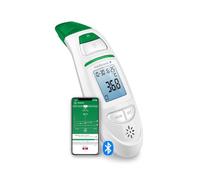 medisana TM 750 connect termometro frontale e auricolare 6in1 con app | termometro clinico per neonati, bambini e adulti, con allarme visivo di febbre, misurazione di liquidi, funzione Bluetooth