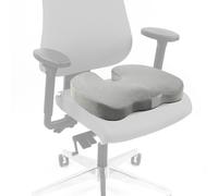 HJH Office Cuscino Ortopedico MEDISIT VIII rinfrescante e Traspirante, Cuscino per Sedia ergonomica, Imbottitura in Schiuma/Gel, Grigio Velluto